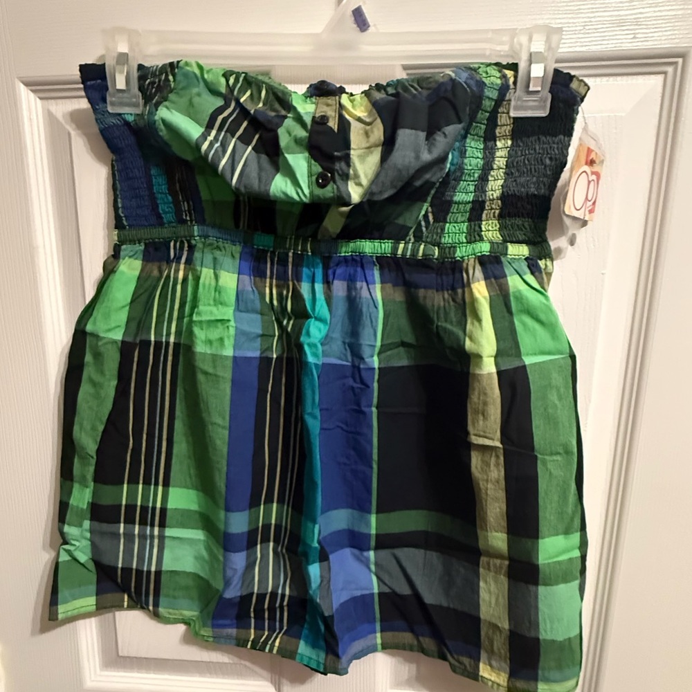 plaid tube top